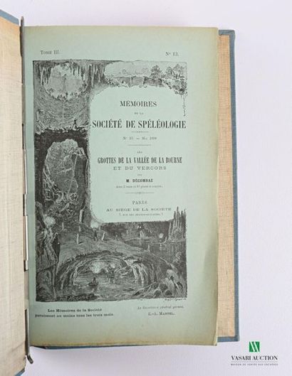  [SPELEOLOGY] Memoirs of the Caving Society. Volume III & IV from n°13 (May 1898)...