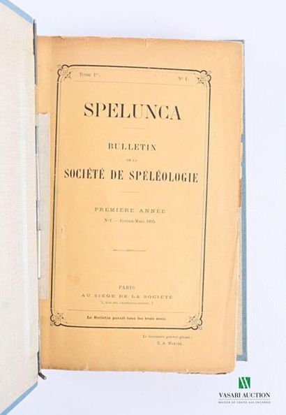  Spelunca, newsletter of the caving society. Volumes I to IV, from n°1 (January 1895)...