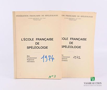 null The French school of speleology. Balance sheet, functioning, regulations, information....