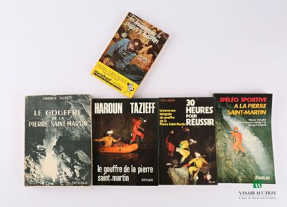 null Lot comprising five works:
- TAZIEFF Haroun - The Abyss of the Pierre Saint-Martin....