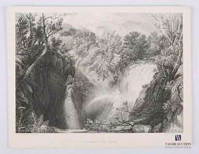  Joseph Mallord William Turner (1775-1851) based on : "Weathercote cave." XIXth Lithograph,...