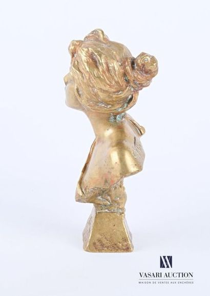 null VILLANIS Emmanuel (1858-1914), d'après
Buste d'Ida
Bronze doré
Signé au dos,...