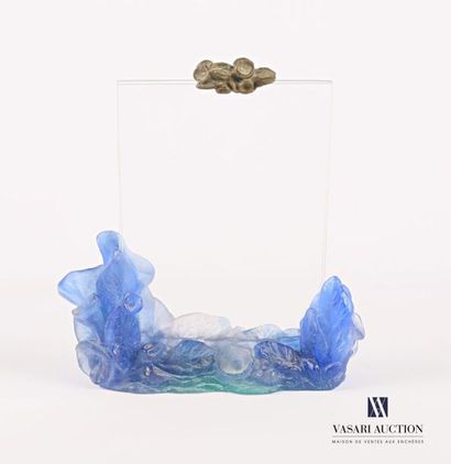 null DAUM France
Picture holder made of blue crystal paste with green shades of blue,...