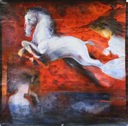 null DIAZ Andrès (born 1961)
Leaping horse
Acrylic on canvas
Signed and dated 2020...