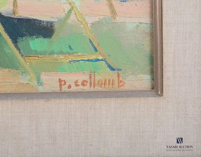 null COLLOMB Paul (1921-2010)
L'atelier du peintre
Huile sur toile 
Signée en bas...