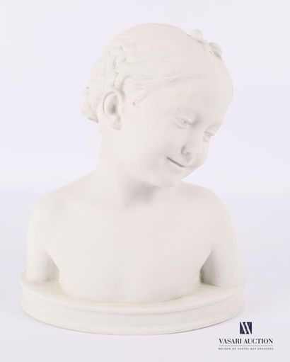 null PIGALLE Jean Baptiste after
Bust of young girl
Biscuit
Top. 29 cm - Width: 23.5...