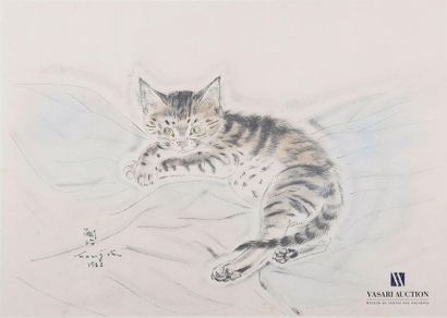 null FOUJITA Tsuguharu (1886-1968), after
Kitten
Colour lithograph
Signed and dated...