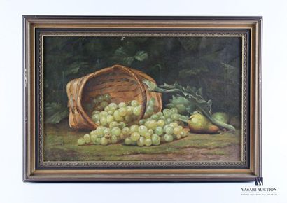 null ELLIVAL Charles Edouard X. (19th century)
Still life with grapes and artichoke...