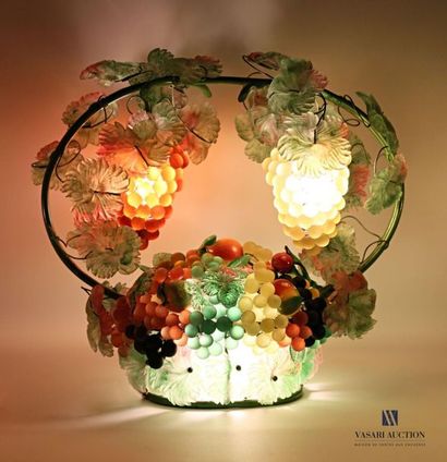 null CESARE TOSO
Ensemble de luminaires en verre de Murano composé d'une large corbeille...