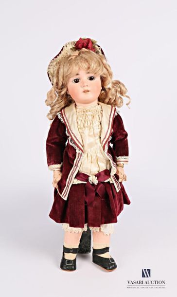 null German doll, with bisque head, open mouth, marked "GK" in sunshine "44-30 DEP"...