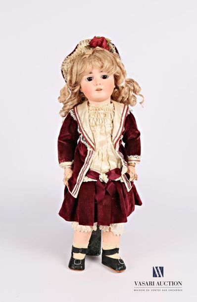 null German doll, with bisque head, open mouth, marked "GK" in sunshine "44-30 DEP"...