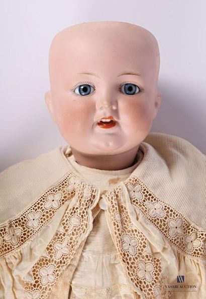 null German baby, with a biscuit shaped head, open/closed mouth, marked "A 13" blue...