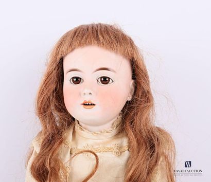 null German doll, with bisque head, open mouth, marked "GK" in a sun and "44-30 DEP"...