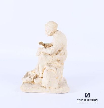 null École française du XXème siècle
Enoiseuse
Sculpture en plâtre 
Titrée sur la...