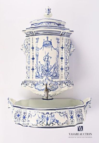 null BORDEAUX - Jules Vieillard Manufacture de
Importante fontaine en faïence fine...