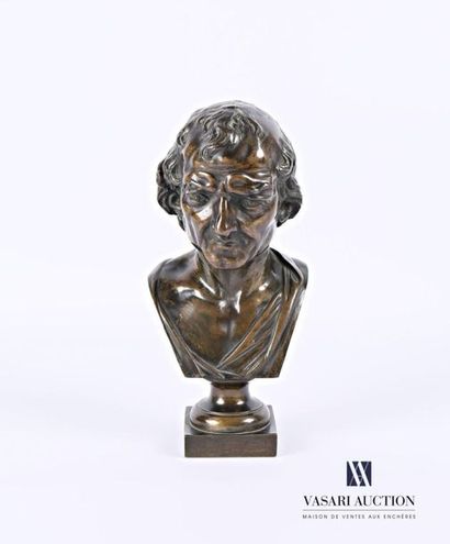null French school of the 19th century
Bust of Voltaire
Bronze with brown patina
Signature...
