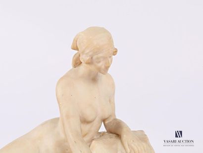 null PAPUCCI G
Woman languishing on a rock
Sculpture in alabaster
Signed on the reverse
(uncoupled...