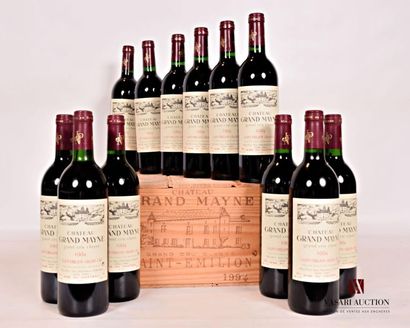 null 12 bottlesChâteau GRAND MAYNESt Emilion GCC1994
And. impeccable. N: 11 low neck,...