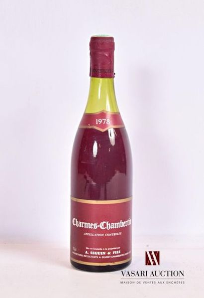 null 1 bouteille	CHARMES CHAMBERTIN mise Saguin & Fils		1978
	Et. un peu tachée mais...