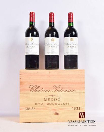 null 3 bouteilles	Château POTENSAC	Médoc CB	1993
	Et. impeccables hormis 1 accroc....