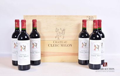 null 6 bottlesChâteau CLERC MILONPauillac GCC1999
And. a little crumpled during gluing,...