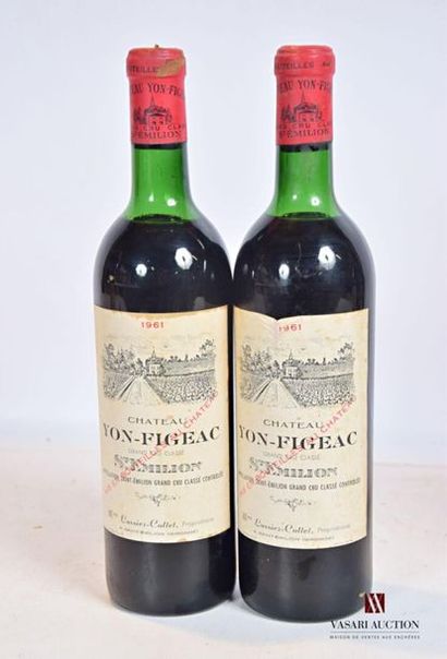null 2 bouteilles	Château YON FIGEAC	St Emilion GCC	1961
	Et. un peu tachées. N :...