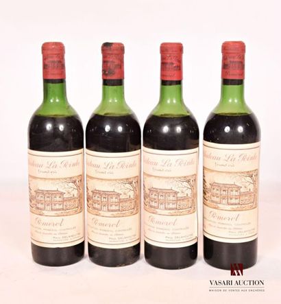 null 4 bouteilles	Château LA POINTE	Pomerol	1964
	Et. un peu fanées et un peu tachées....