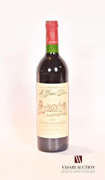null 1 bouteille	Château LA GRACE DIEU	St Emilion GC	1989
	Et. impeccable hormis...