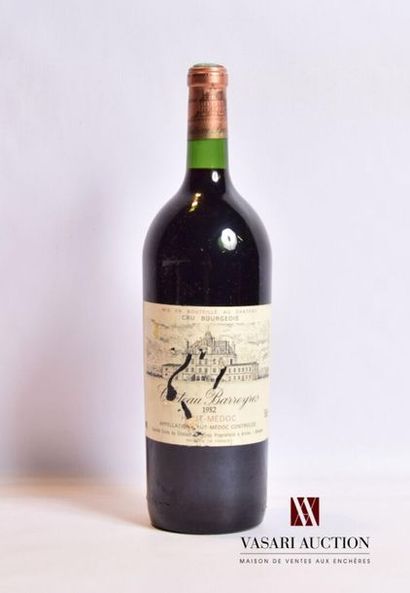 null 1 magnumChâteau BARREYRESHaut Médoc CB1982
And. slightly stained and torn but...