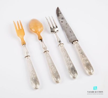 null Suite of four serving pieces including one meat and one salad serving piece,...