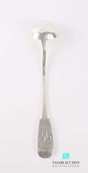 null Silver ladle, the single-flat handle has a number.
18th century
(dents)
Weight:...