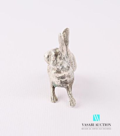 null Silver subject featuring a hare 
(one hole on top)
Top. 5 cm - Width: 6 cm -...