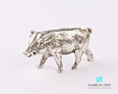 null Silver subject featuring a marcasin
Top. 3 cm - Width: 6 cm - Weight: 67,33...