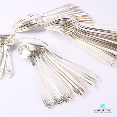 null Set comprising twelve table cutlery and six table spoons, and twelve teaspoons...