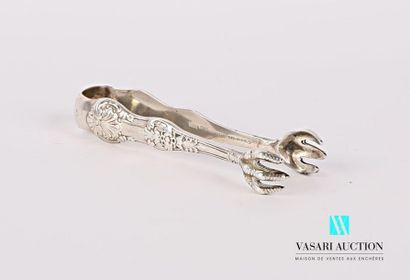 null Silver sugar tongs, the moving arms embellished with nets, shells and flippers...