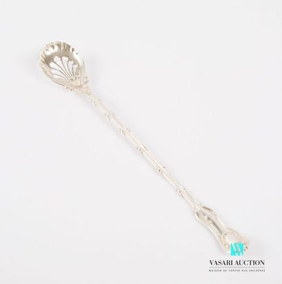 null Cocktail spoon in silver, the handle decorated with fillets embellished with...