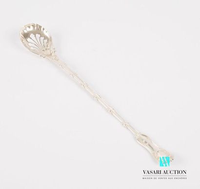 null Cocktail spoon in silver, the handle decorated with fillets embellished with...