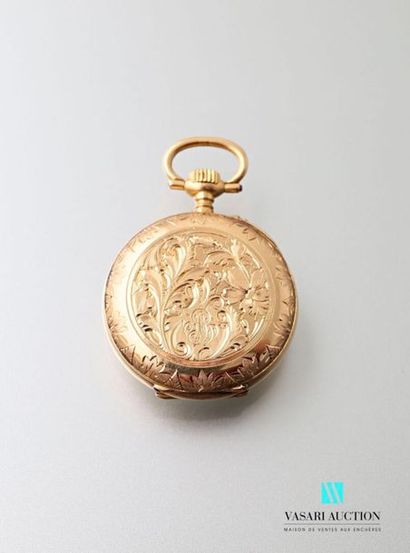 null Watch with 750 thousandths yellow gold necklace from the end of the 19th century,...