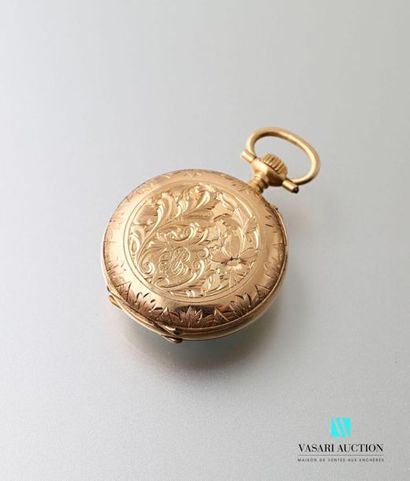 null Watch with 750 thousandths yellow gold necklace from the end of the 19th century,...