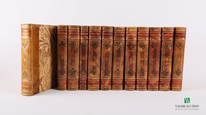 null MOLIERE - Complete works - Paris Garnier frères 1885-1886 - twelve volumes in-8°...
