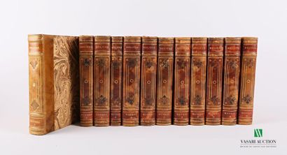 null MOLIERE - Complete works - Paris Garnier frères 1885-1886 - twelve volumes in-8°...