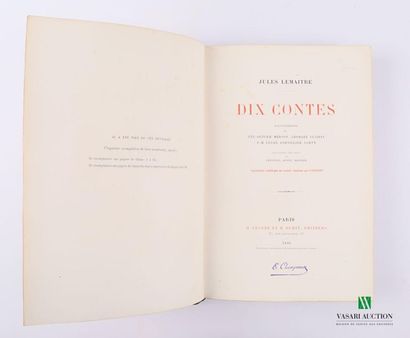 null [JEUNESSE]
LEMAITRE Jules - Dix contes - H. Lecène et H. Oudin 1890 - one volume...