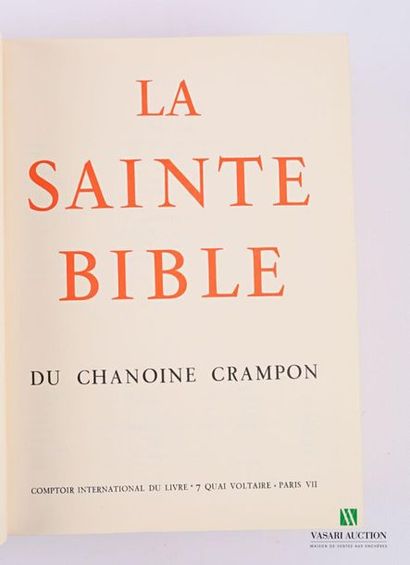 null CRAMPON Chanoine - La sainte bible - Paris Comptoir international du livre 1961...
