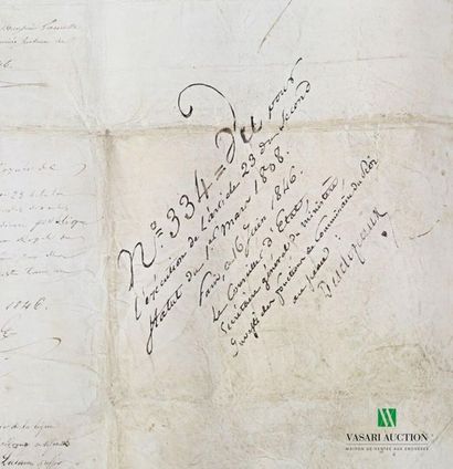 null [LOUIS PHILIPPE - BARON SARGET]
Lettre patente de trois pages transformant la...