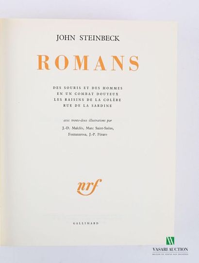 null STEINBECK John - Romans - Gallimard NRF 1963 - un volume in-8° - reliure éditeur...