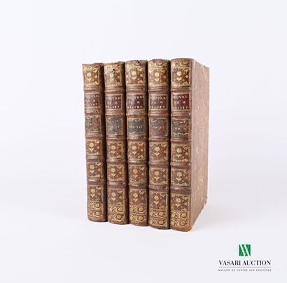 null HELVETIUS - Complete Works - London 1781 - five volumes in-8° - half calf binding,...