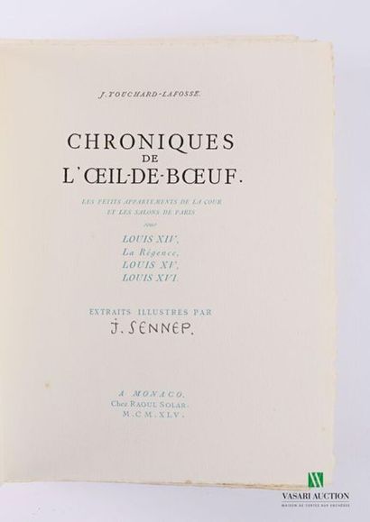 null TOUCHARD-LAFOSSE J. - Chroniques de l'oeil de Boeuf - Monaco chez Raoul Solar...