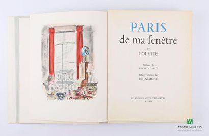 null COLETTE - Paris de ma fenêtre - Paris Trinckvel 1961 - a large volume in-4°...