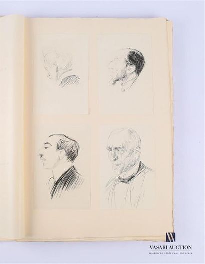 null RENOUARD Paul (1845-1924), according to
Reception In Folio of fifty black plates/lithographs...