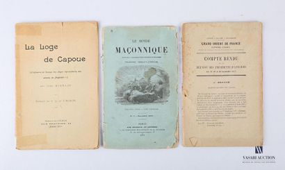 null [FRANC-MACONNERIE]
Three documents including the Capua Lodge by Jules Kienlin...
